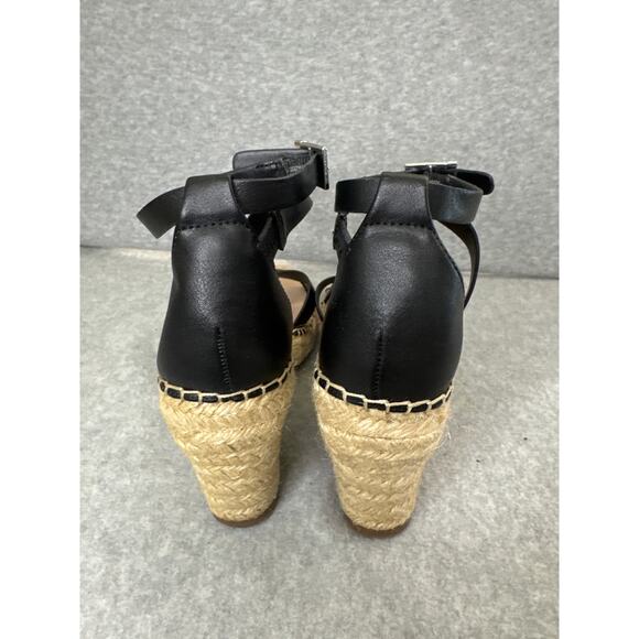 Charles by Charles David Nola Black Espadrille Wedge Sandals 6.5 EUC - Picture 5 of 7